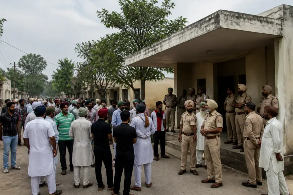 Police station in Nabha linked to the Patiala protest arrest and resulting village demonstration