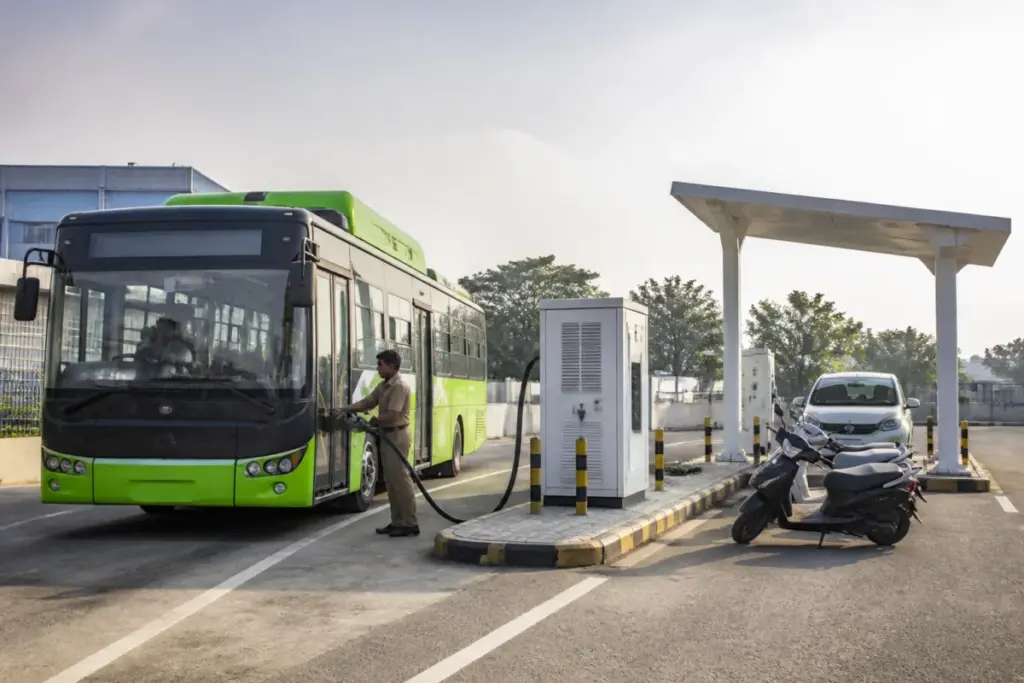 EV charging station in Bihar for electric buses and private vehicles