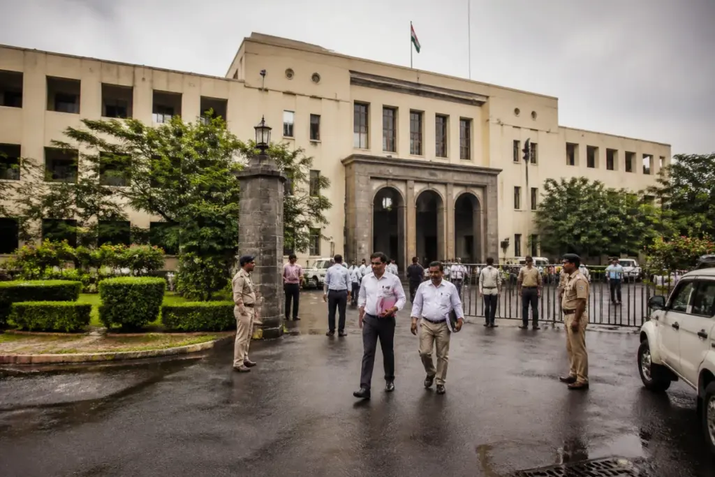 Pune collectorate building linked to a clash over RTI complaints and Maval mining records