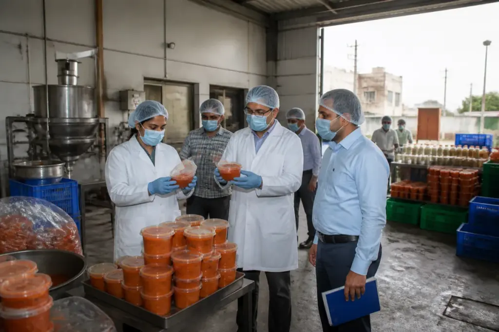 Ahmedabad sauce seizure after a municipal food safety raid in Gota