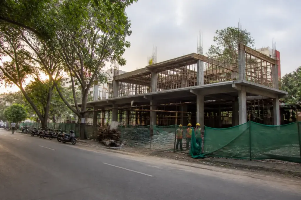 Construction site of the planned Adyar food court in Chennai