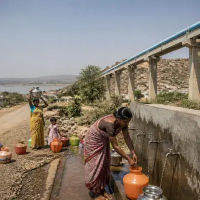 Mission Bhagiratha water supply infrastructure serving a rural Telangana habitation