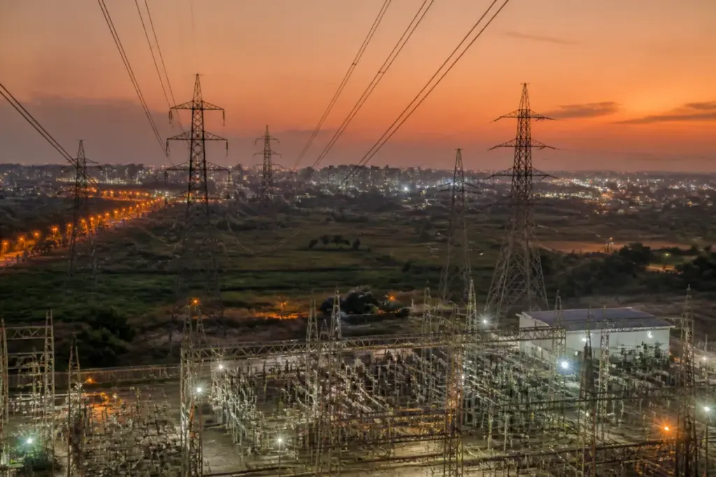 Gujarat power demand strains the state electricity grid during peak evening consumption.