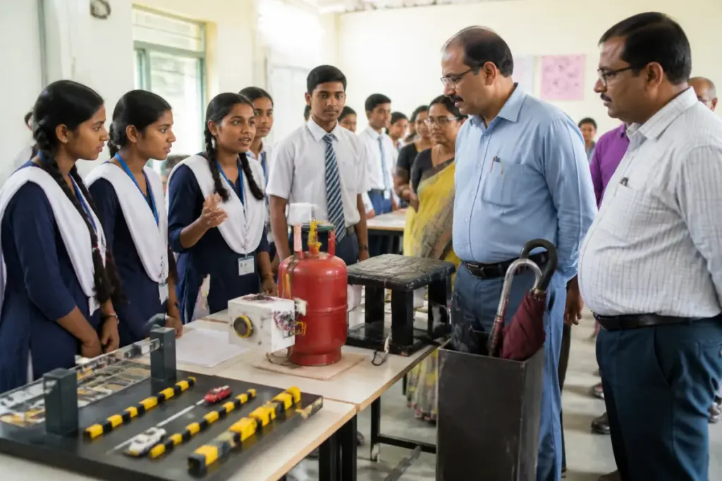 UP student innovations displayed as school-built devices for road and household safety