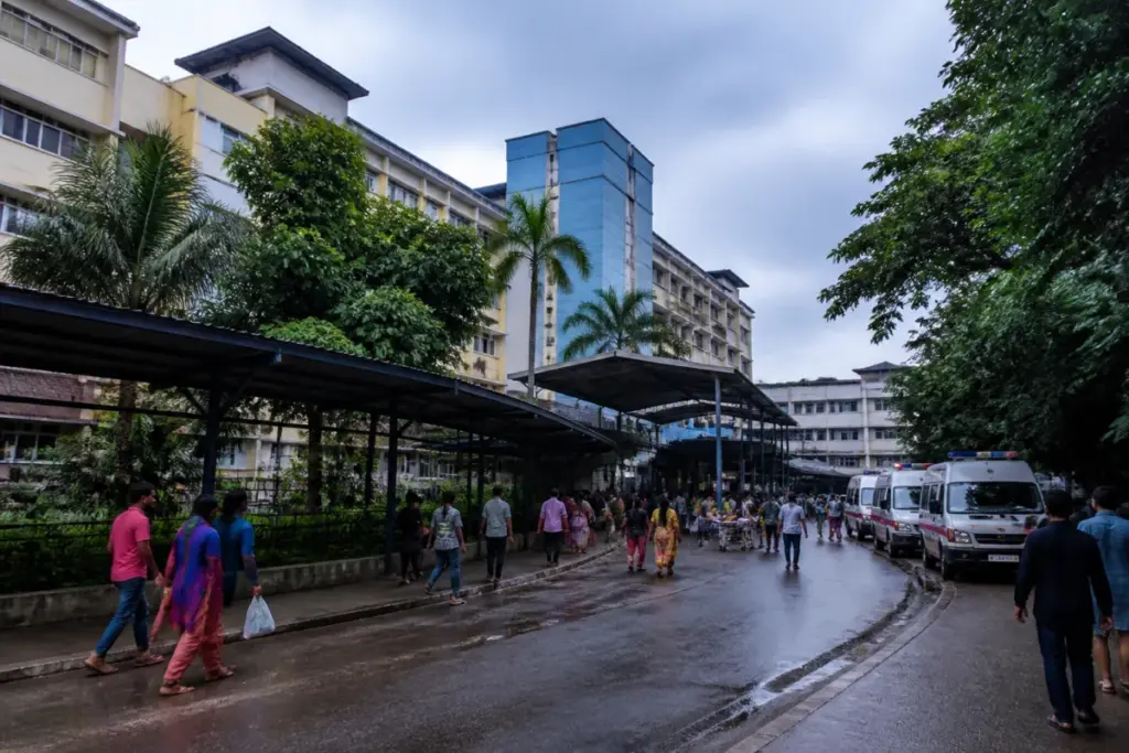Gauhati Medical College and Hospital exterior linked to the GMCH sexual harassment case