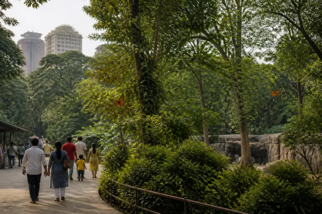Thiruvananthapuram Zoo relocation debate amid the zoo’s dense green landscape