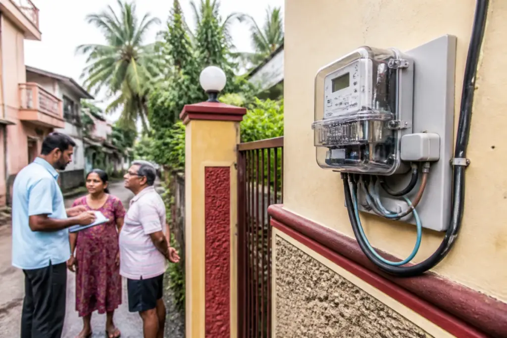 Goa smart meter installation at a residential electricity connection