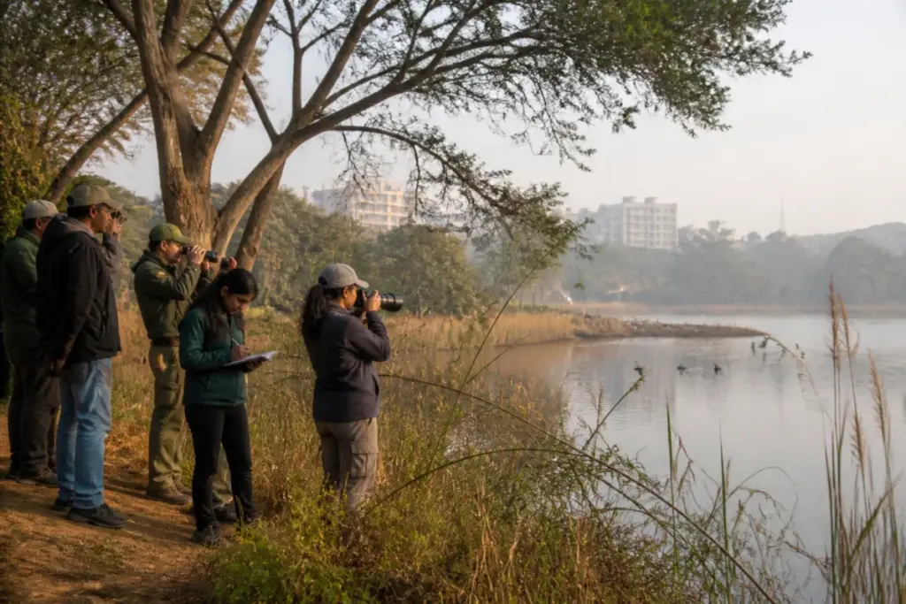 Sukhna Wildlife Sanctuary bird census monitoring birds and habitat in Chandigarh