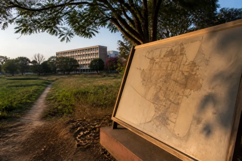 Chandigarh displaced villages represented through a proposed heritage map near Panjab University