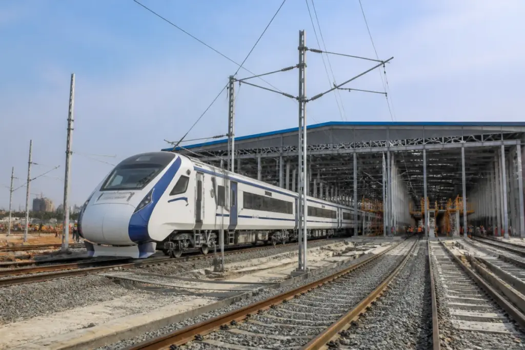 Ahmedabad Vande Bharat maintenance hub under construction at Sabarmati depot
