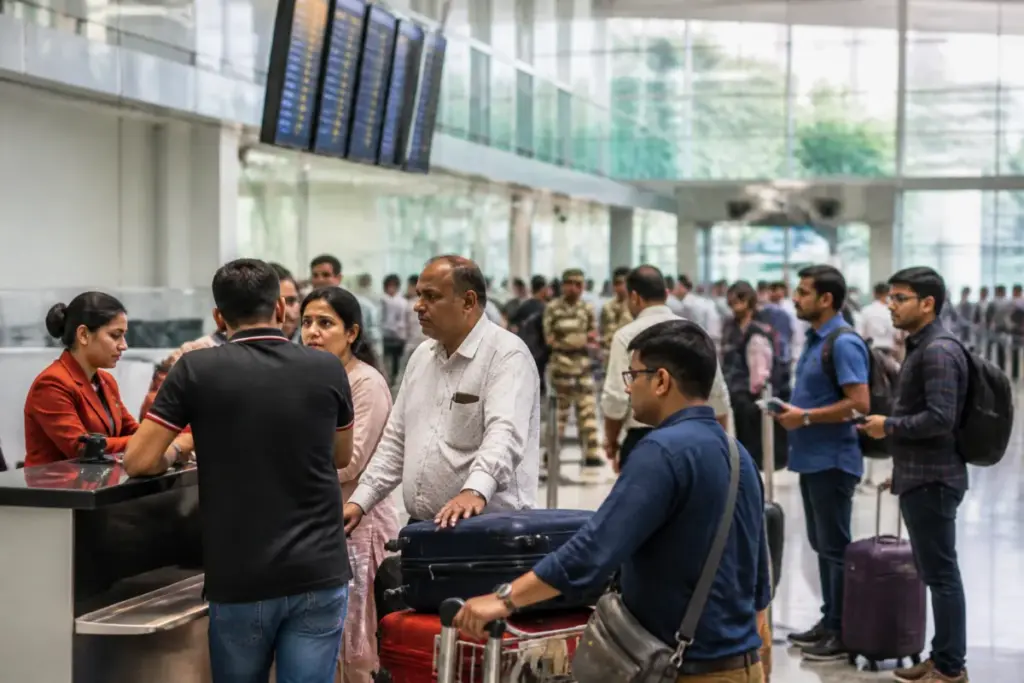Air India Saudi flights disruption affecting passengers at an Indian airport