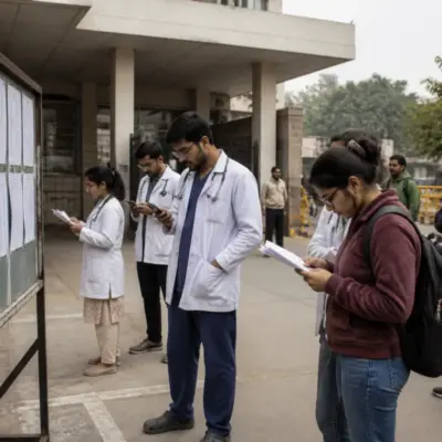 Delhi government hospital recruitment notice board outside a public hospital