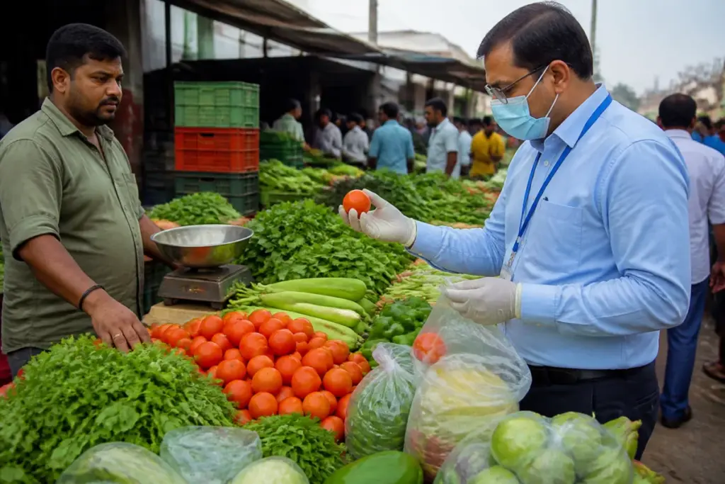 Pesticide residues in vegetables raise food-safety concerns at a Gujarat market
