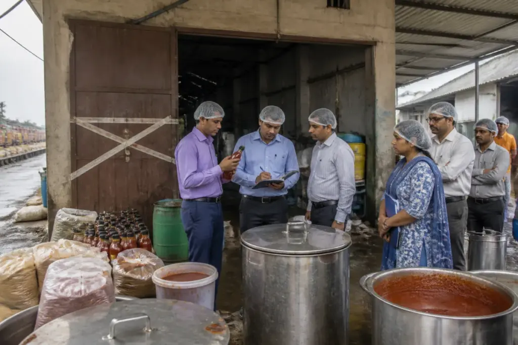 Ahmedabad fake sauce seized by officials during a food safety raid in Gota