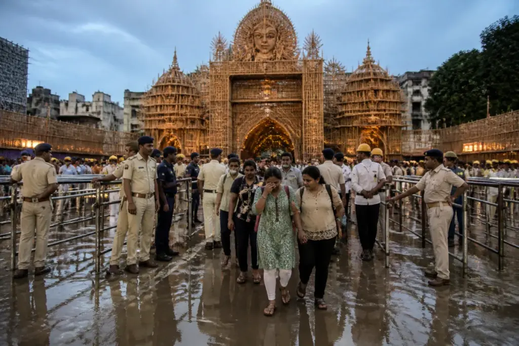 Kolkata stampede investigation at a crowded Durga Puja pandal