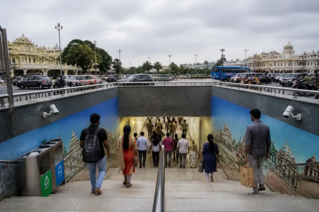 Mysuru Sayyajirao Road subway reopened with CCTV and improved pedestrian safety measures