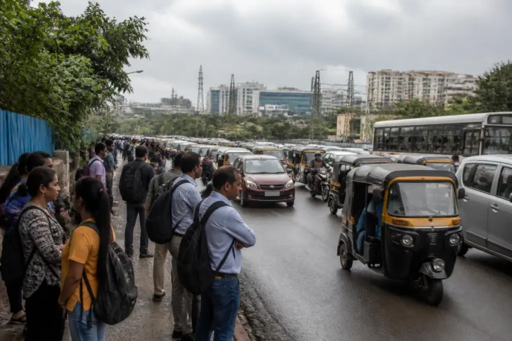 Pune bike taxi ban leaves commuters waiting near a busy urban road