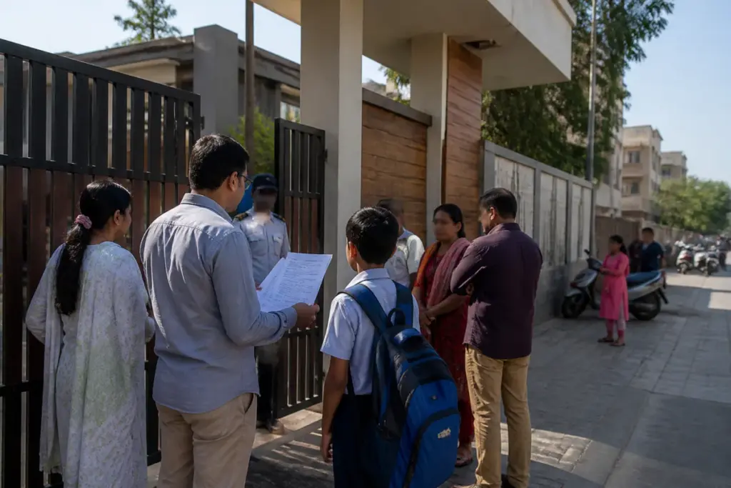 Ahmedabad RTE assistance notice linked to students at a private school
