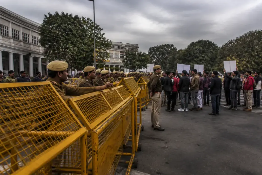 Jantar Mantar arrests dispute as police manage a restricted protest site in New Delhi
