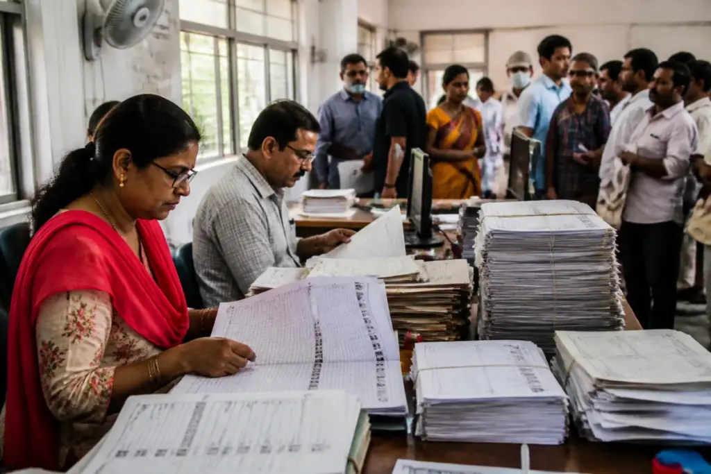 Telangana electoral rolls revision notice and voter registration documents in Hyderabad