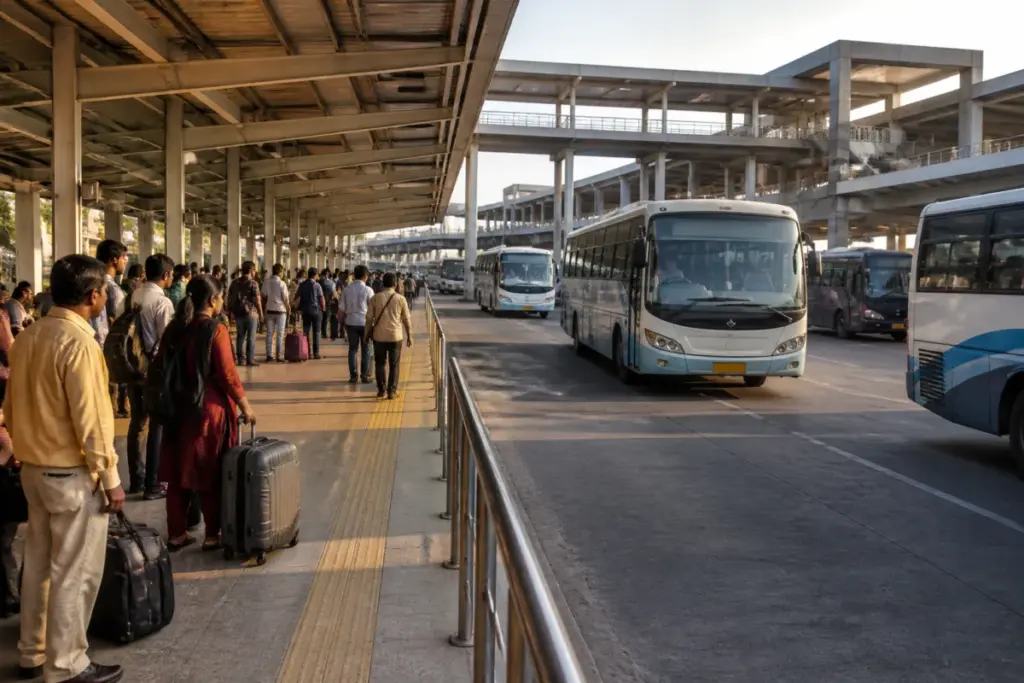 Kilambakkam bus services at the Kalaignar Centenary Bus Terminus in Chennai