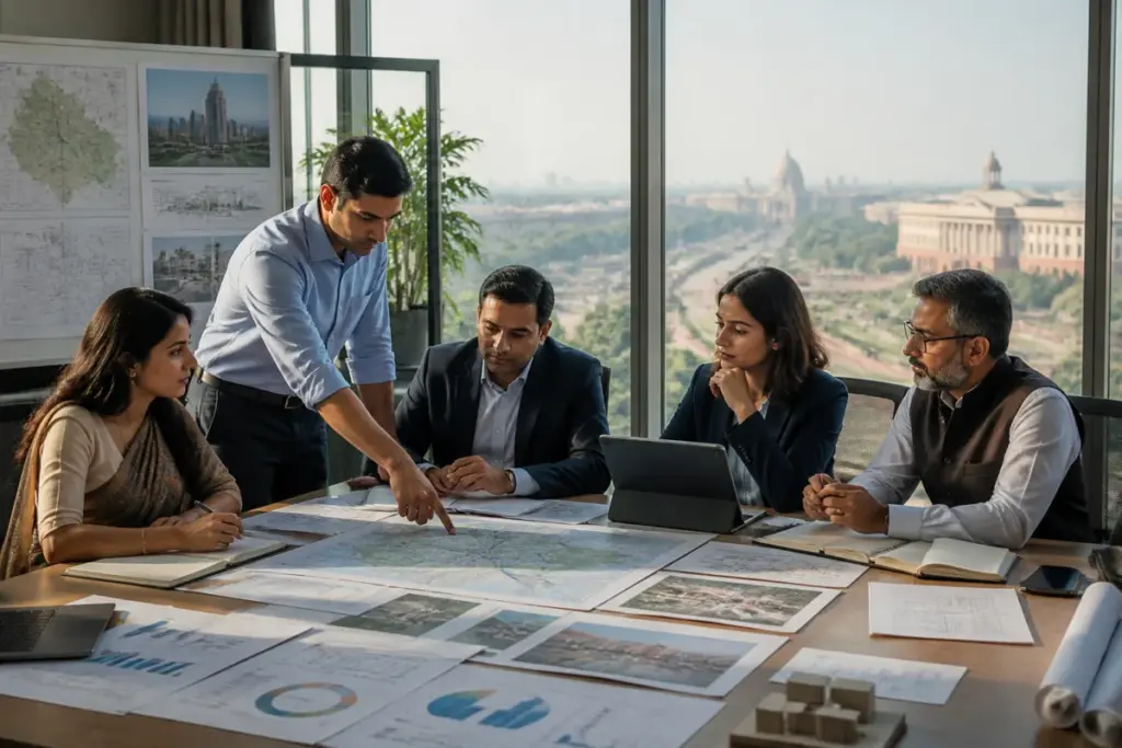 Delhi DITI think tank notification and government planning documents in an urban policy setting