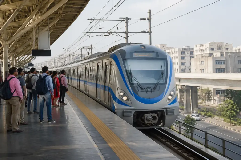 Namo Bharat train serving passengers on the Delhi-Ghaziabad-Meerut regional corridor