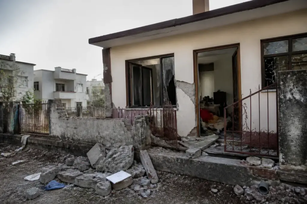 Damage to a Bokaro home after a suspected PNG gas explosion in Bari Cooperative