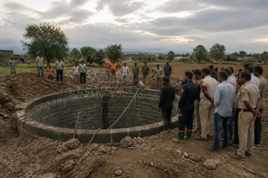 Baramati well collapse site linked to fatal desilting work in a farm well