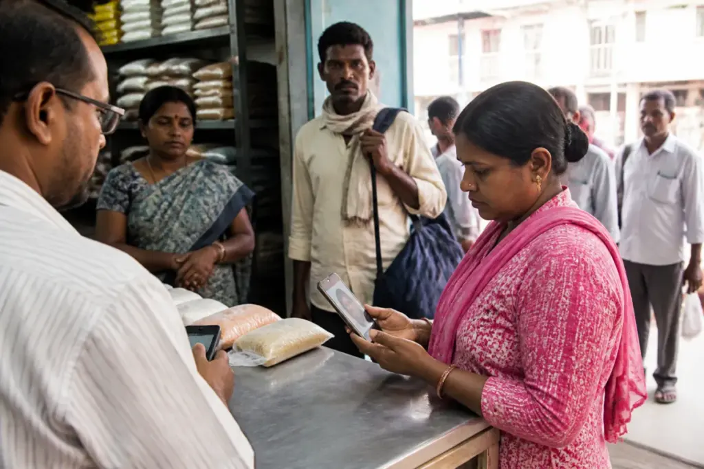 Karnataka ration card e-KYC process through a mobile app