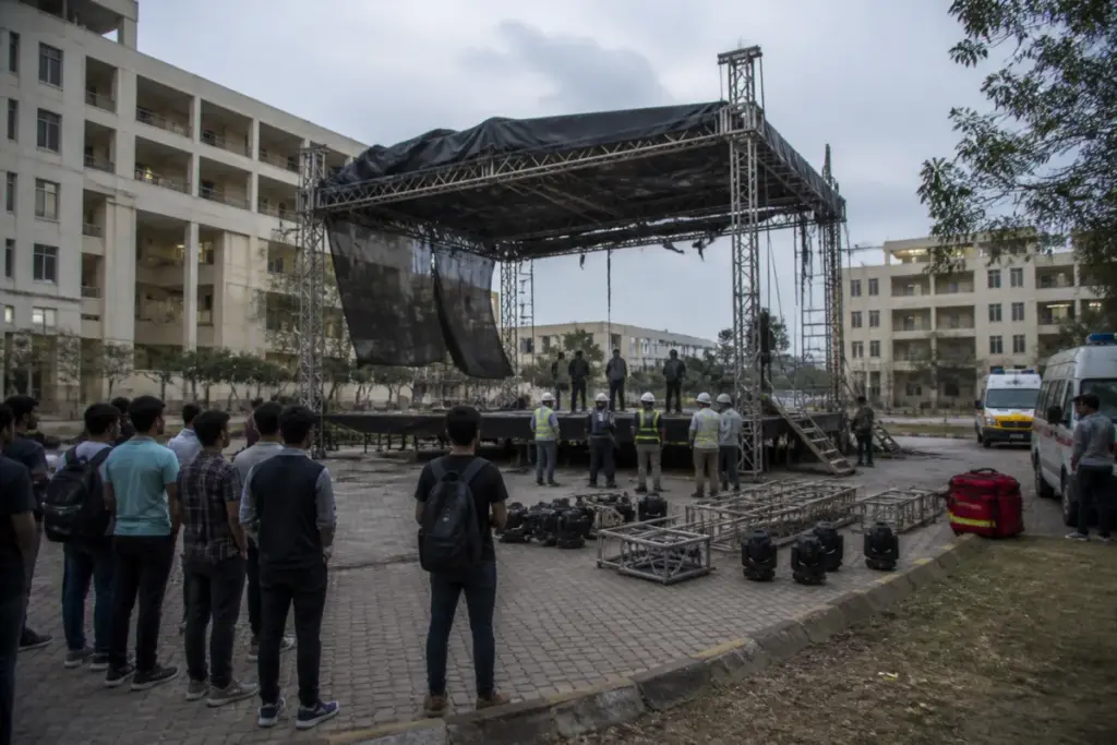 Campus event safety concerns at an engineering college in Hyderabad after a fatal event accident