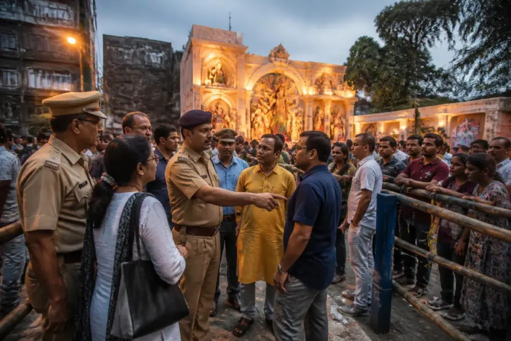 Kolkata pandal safety checks after the deadly Durga Puja stampede