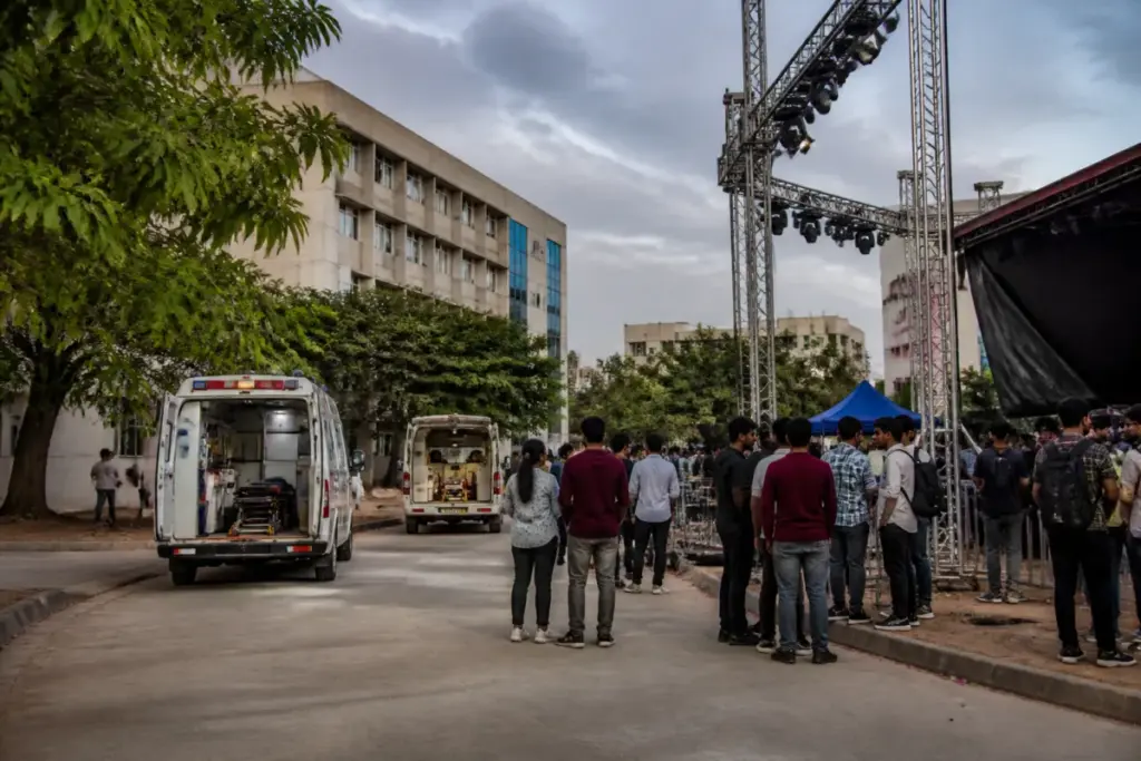 MVSR Engineering College safety concerns after a fatal campus event accident