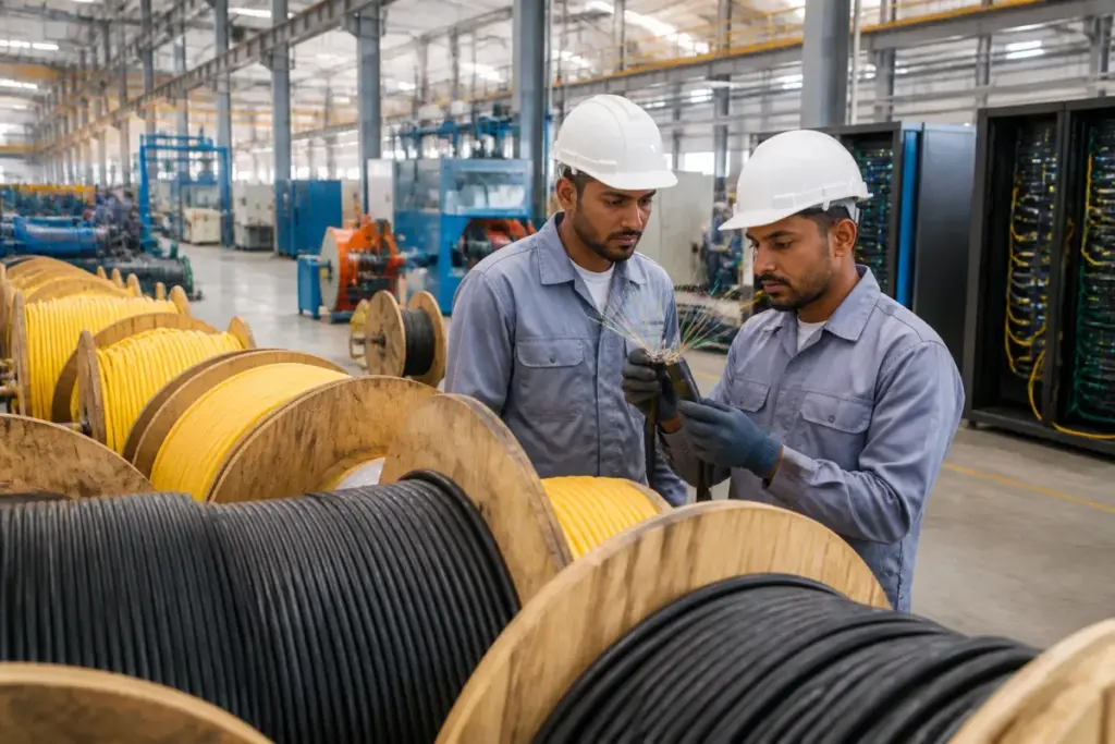HFCL optical fibre cables supporting AI data centre infrastructure in India