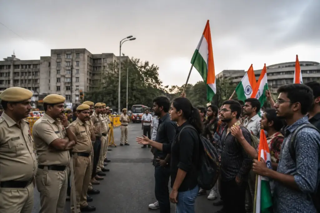 Delhi peace bond challenge involving protest restrictions and public assembly rights