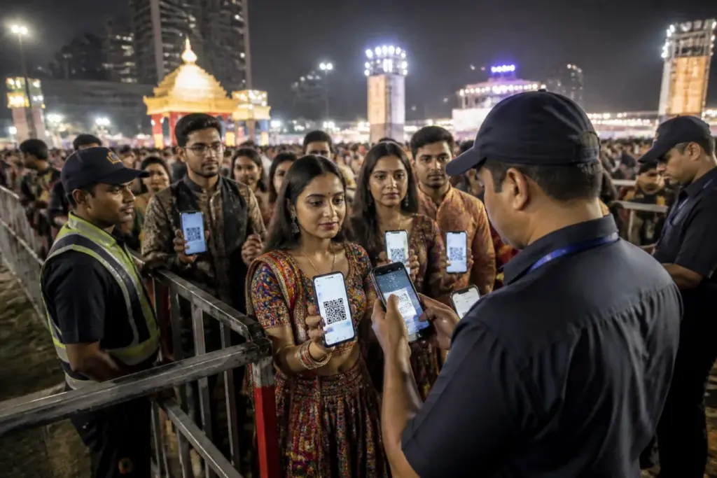 Ahmedabad garba pass scam involving fake digital event passes and QR codes