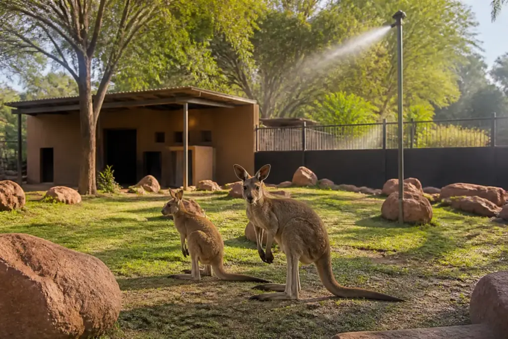 Hyderabad Zoo enclosure prepared for the arrival of kangaroos and other animals