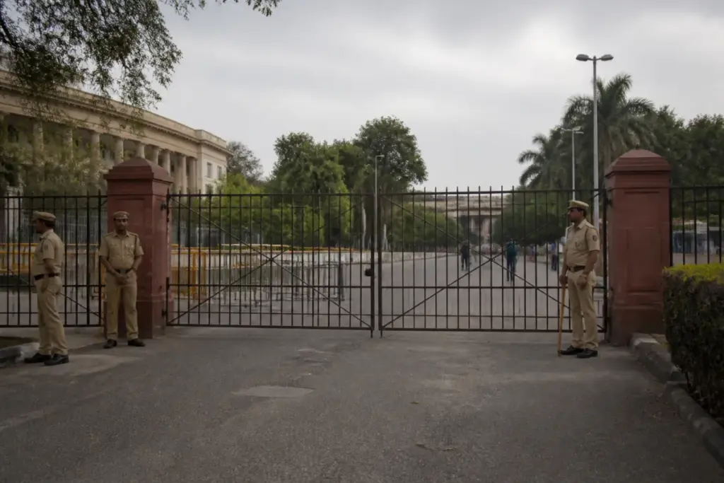Jantar Mantar protest site in New Delhi linked to a trespassing case investigation