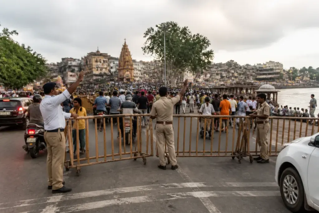 Nashik traffic diversions near Panchavati during the Ramkund Ravan Dahan event