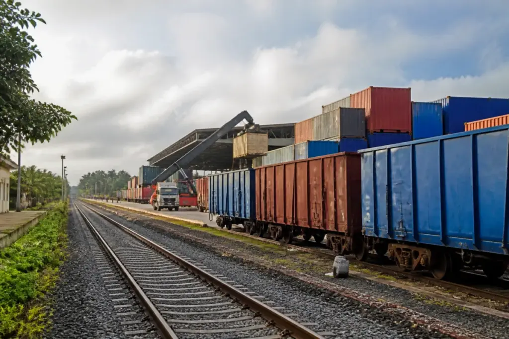 Angamaly railway logistics centre site near Cochin International Airport