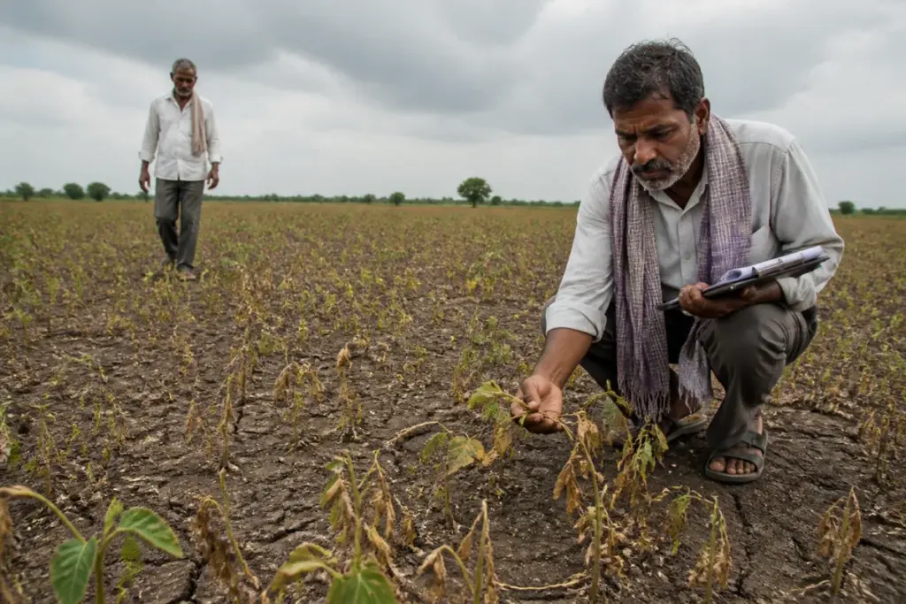 Soybean farmers compensation Maharashtra directive linked to damaged soybean crops and seed failures