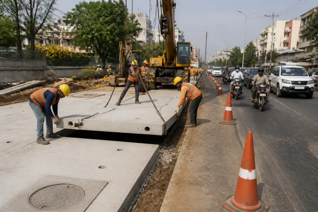 Nagpur precast road construction planned for the Mhalgi Nagar–Hudkeshwar corridor