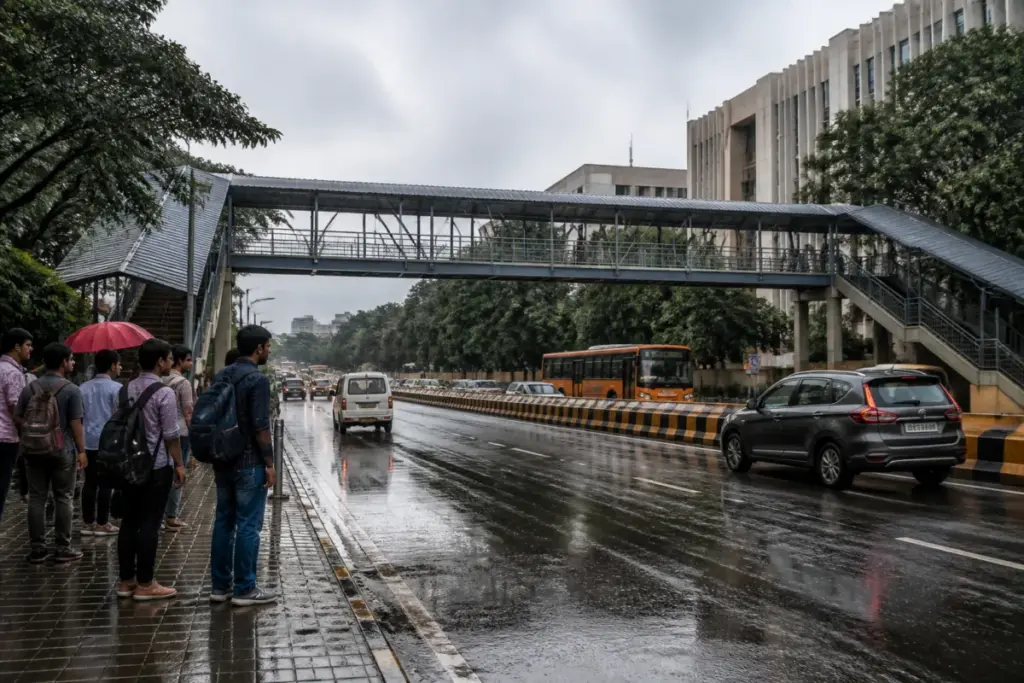 Proposed Bengaluru skywalk linking Bengaluru City University buildings across Palace Road
