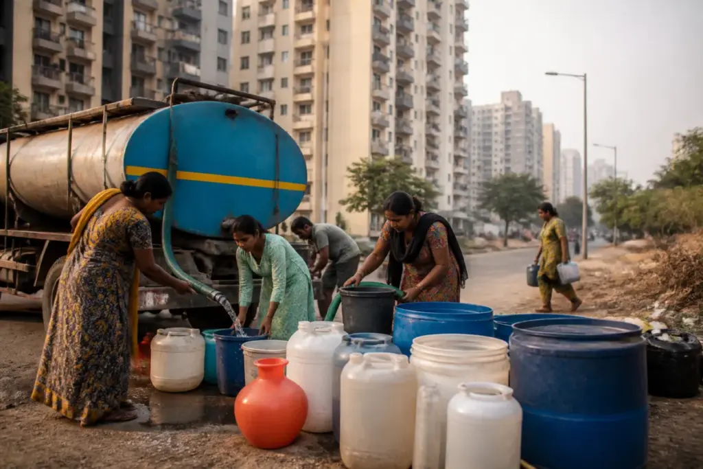 Mira-Bhayandar water cut affecting urban water supply and household storage