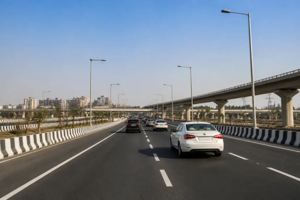 Delhi-Faridabad expressway corridor connecting Delhi with southern Haryana