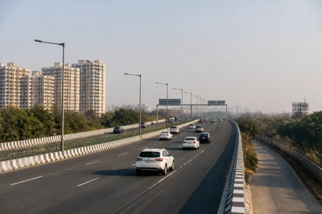 Delhi-Faridabad expressway corridor linking Delhi with southern Haryana