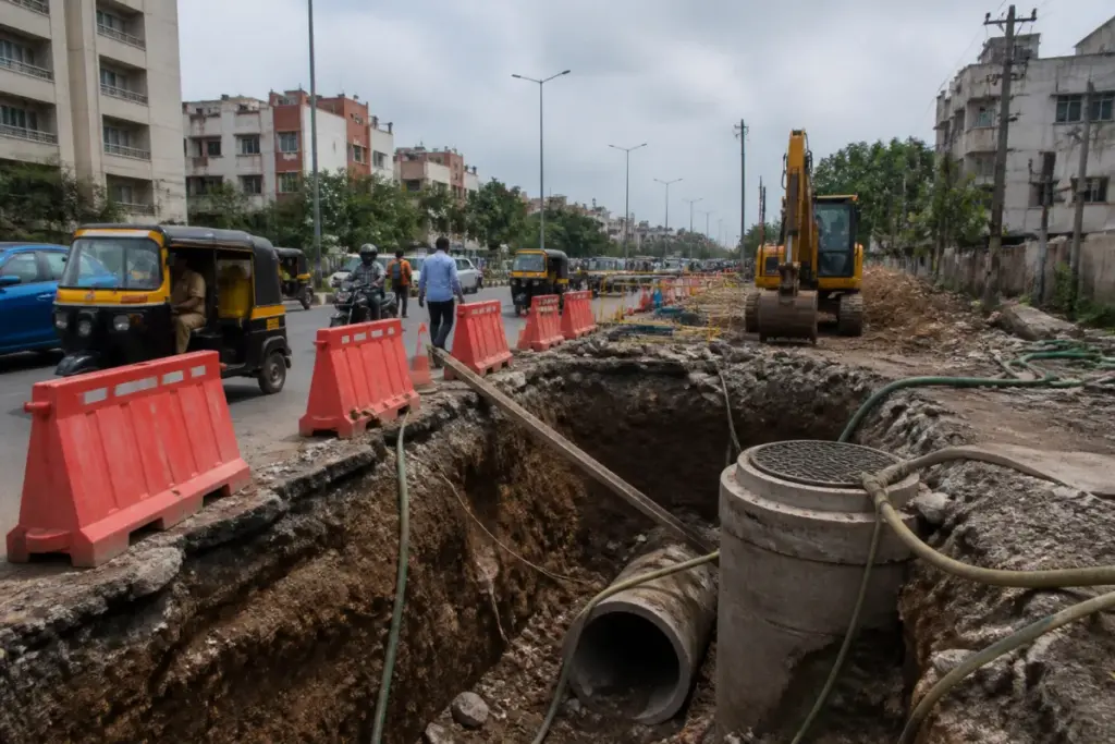 Pune mayor controversy over safety at a Yerawada civic excavation site
