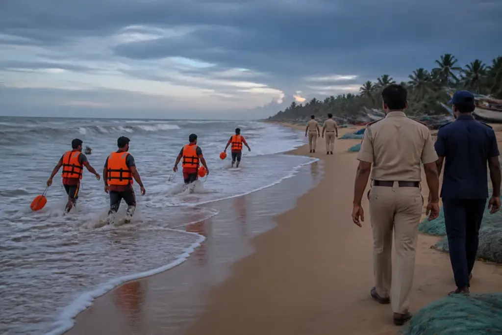 Ganagallavanipet beach in Srikakulam linked to a family drowning and missing-person search