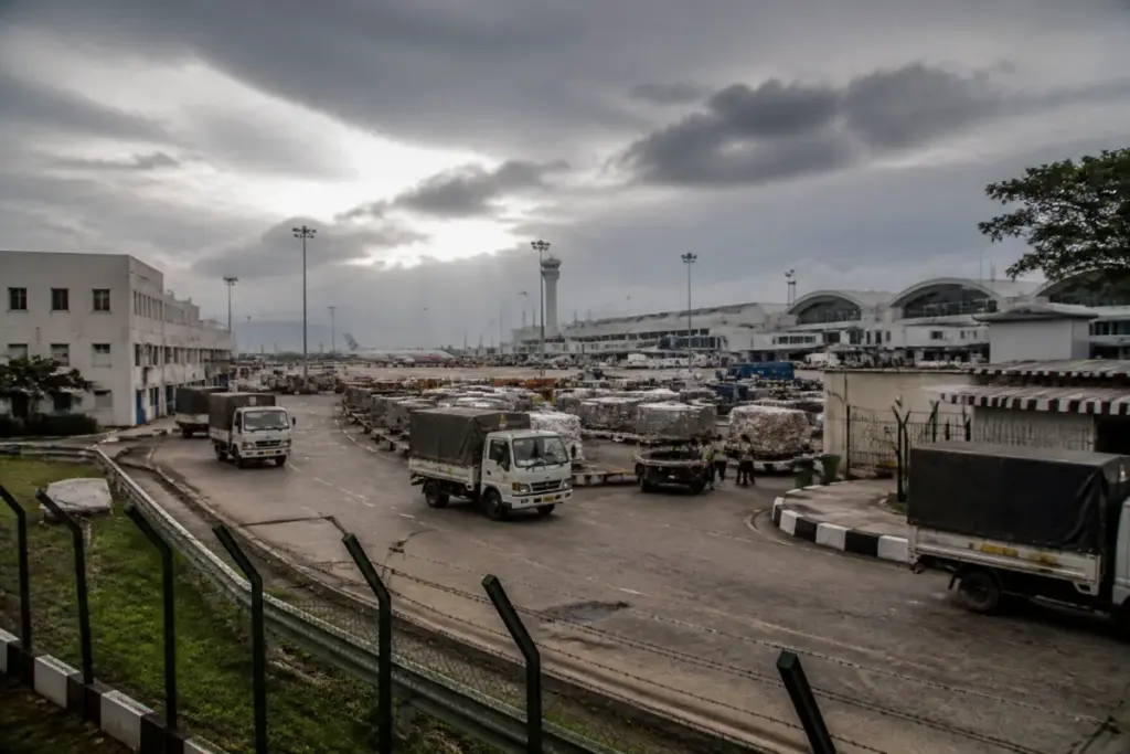Chennai airport cargo area linked to an alleged job fraud case involving a former AAI official