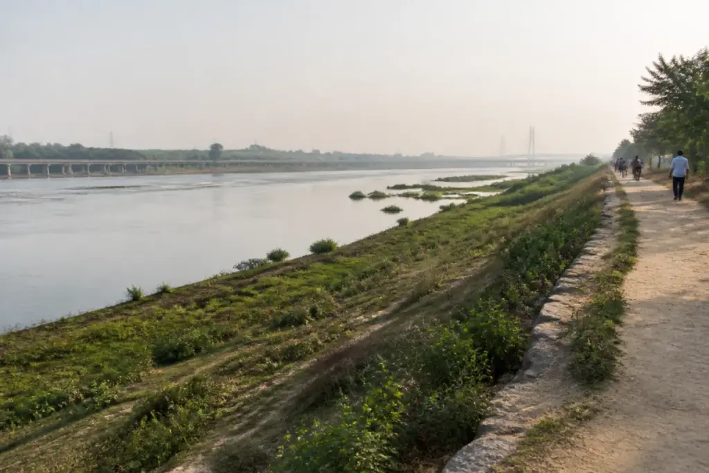 Proposed Yamuna riverfront project context along Delhi’s river corridor